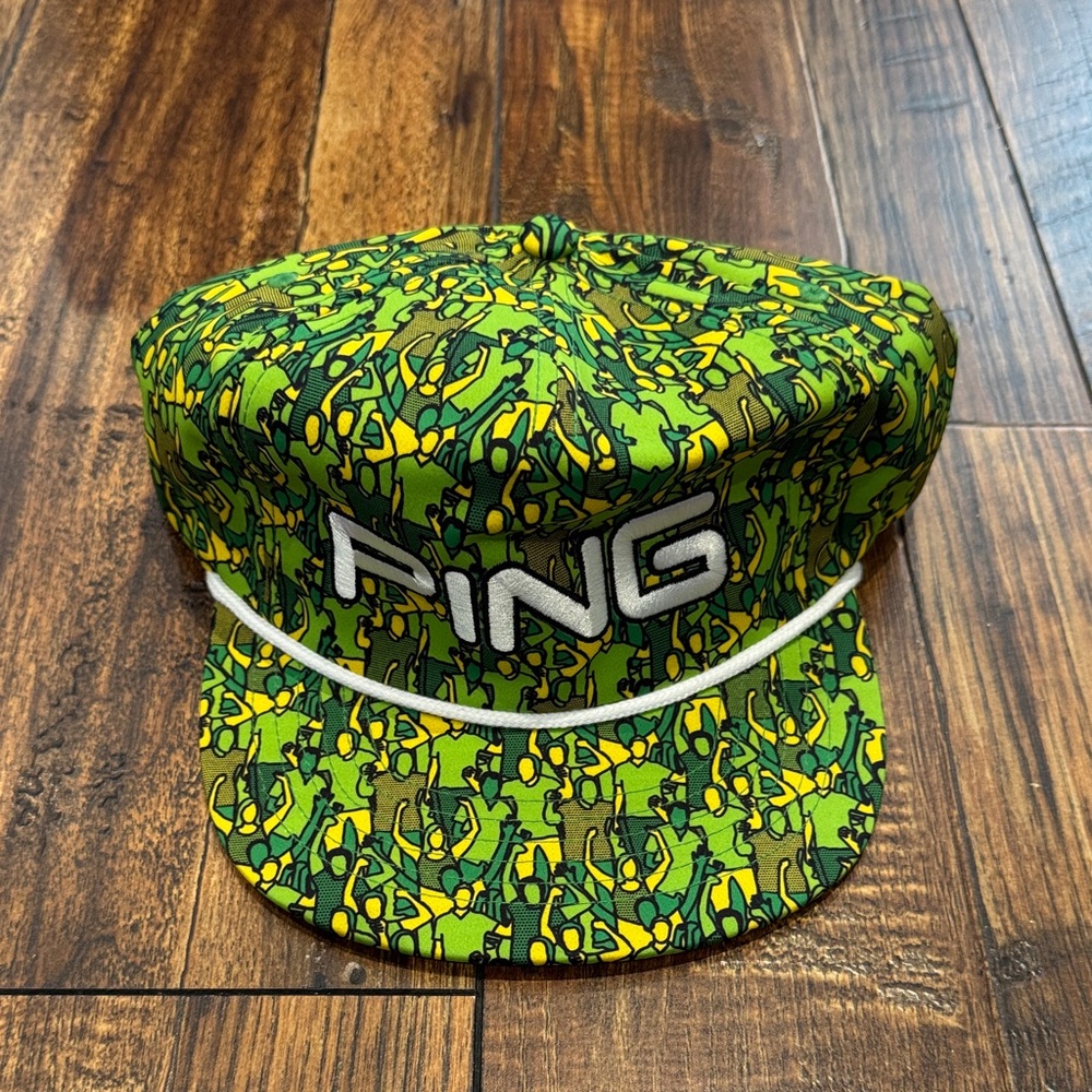 Ping Green and Yellow Patterned Hat